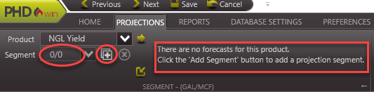 Forecast - add segment no segment