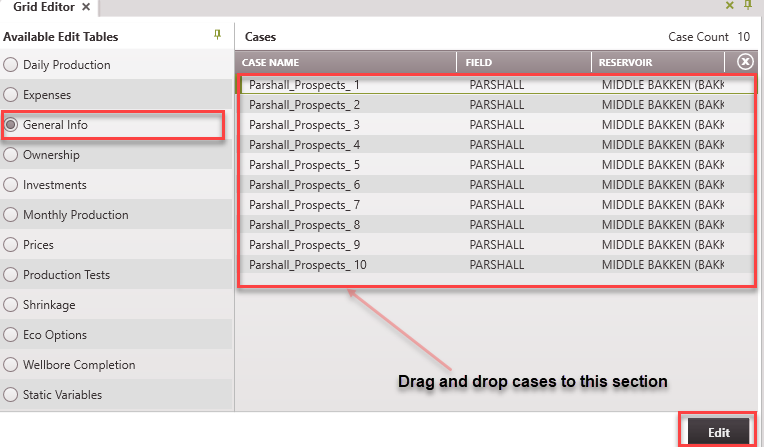 Case List ID Code Grid Editor