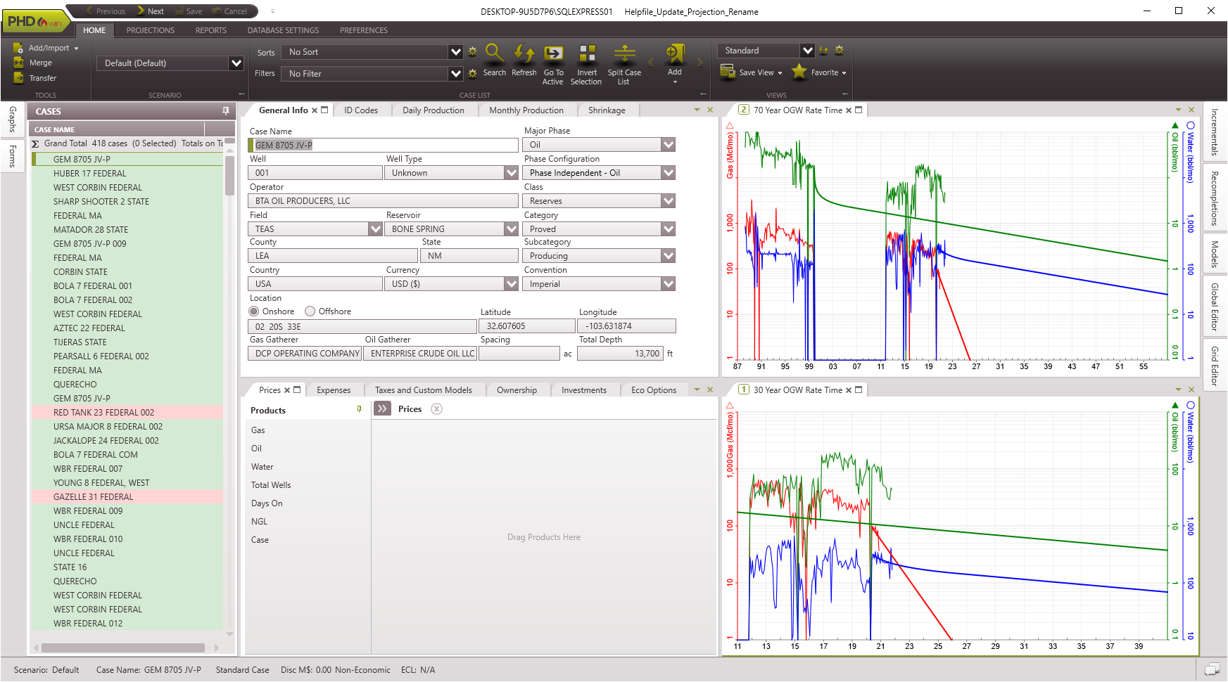 Navigating PHDwin - Default Theme
