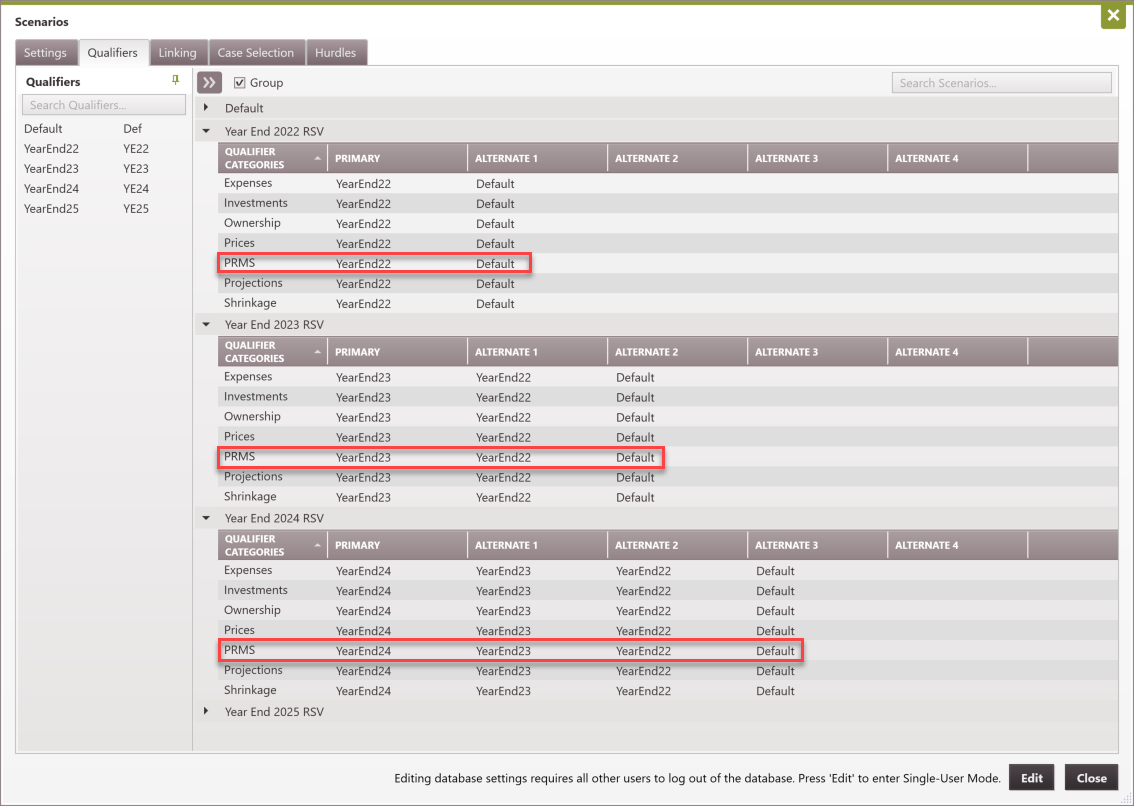 Report - Reserve Migration Qualifier Hierarchy