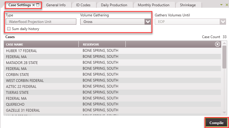 Special Case Type - Waterflood Unit Example