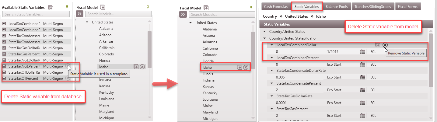 Fiscal Models - Delete Static Variables