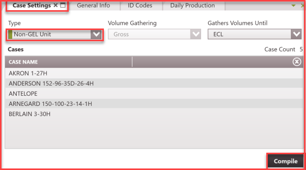 Special Case Type - Non-GEL Unit setup