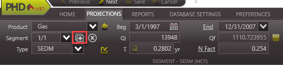 Forecast - add segment to sedm