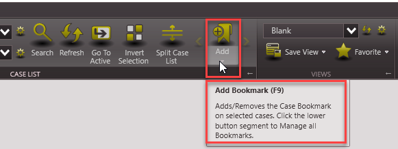 Case List - Add Bookmark
