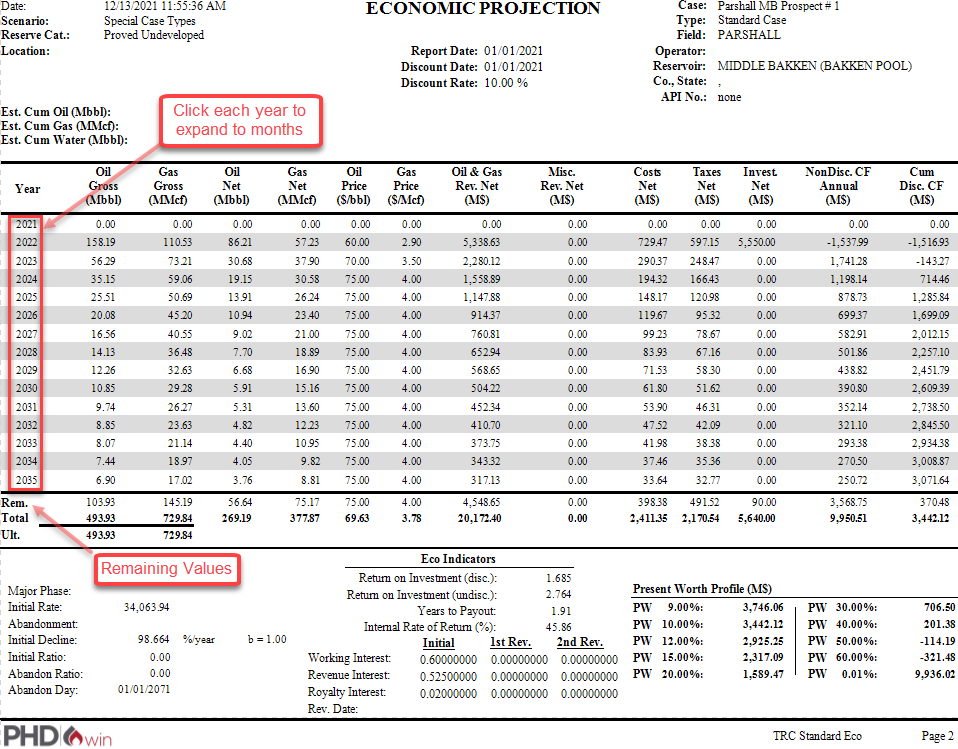 Report - Standard Eco example