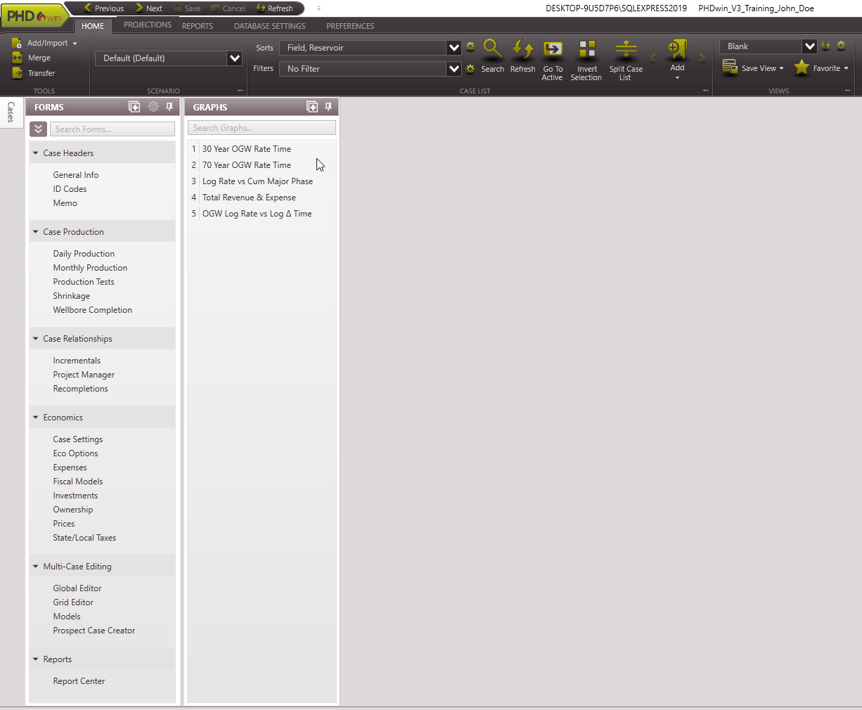 Editing Case - Forms & Graphs