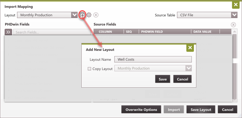 Importing - Add new spreadsheet import layout