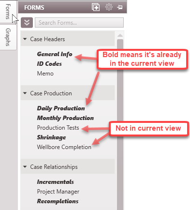 Navifating PHDwin - Forms in current view