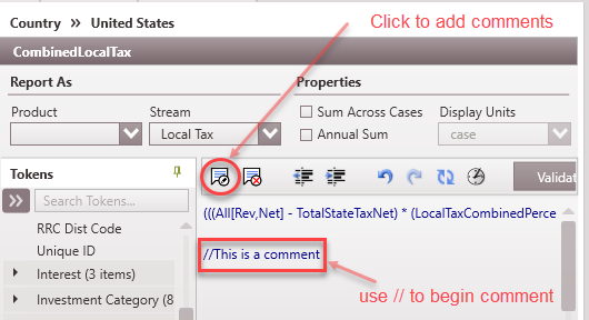 Fiscal Model - Add comment to Cash formula