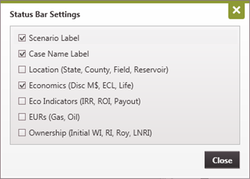 Navigate PHDwin - Customize Status bar