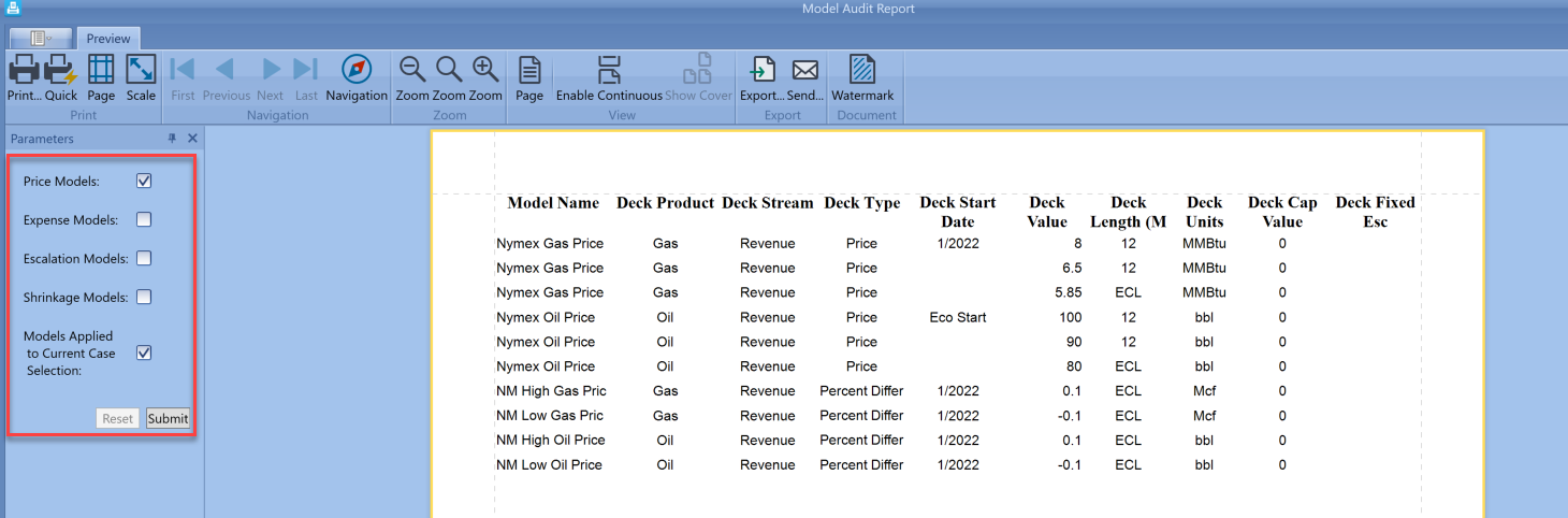 Report - Model Audit Report - Selected Cases