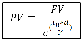 Continuous Discounting Formula