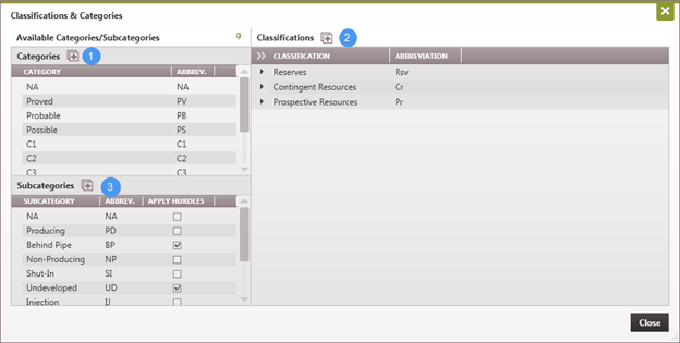 Database Setting - Classification and Categories