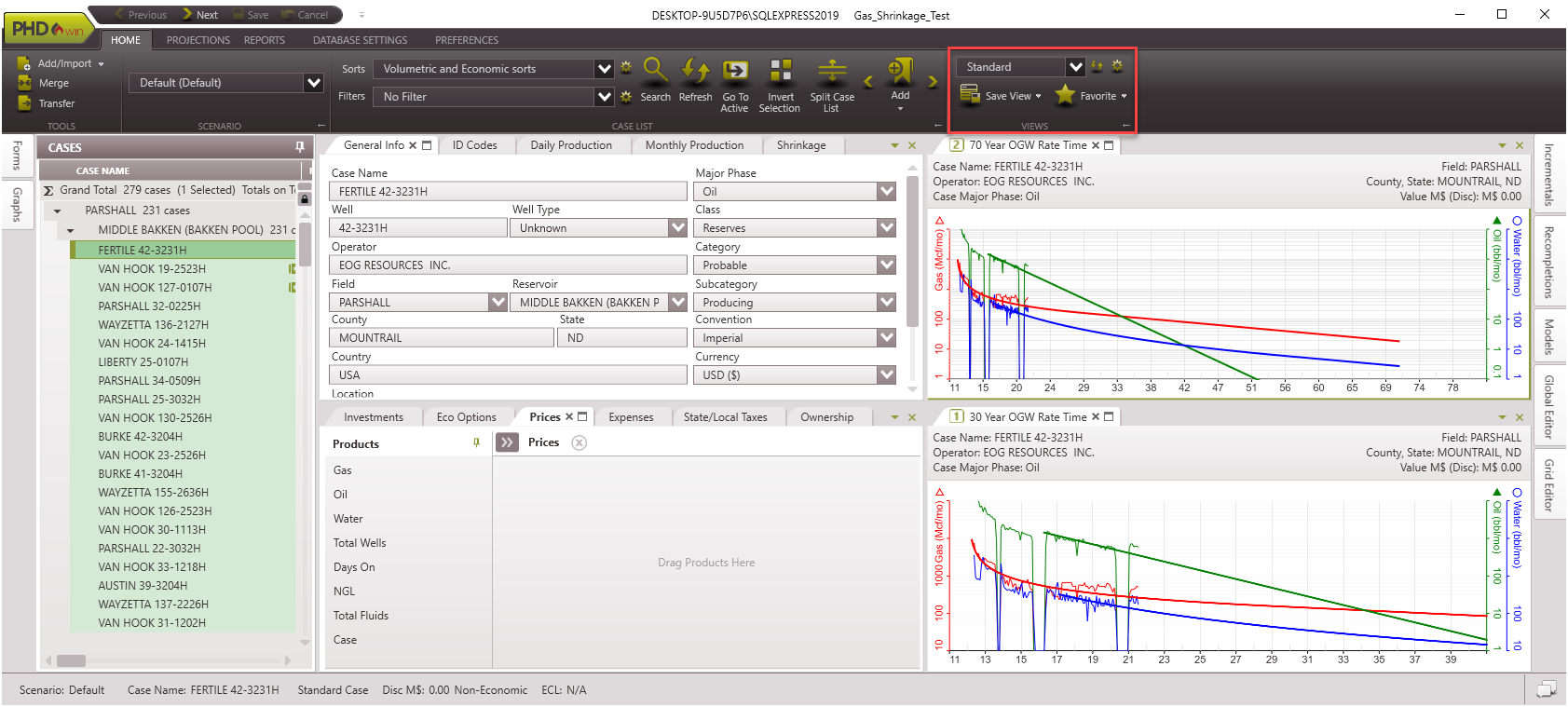 Navigate PHDwin - Standard View