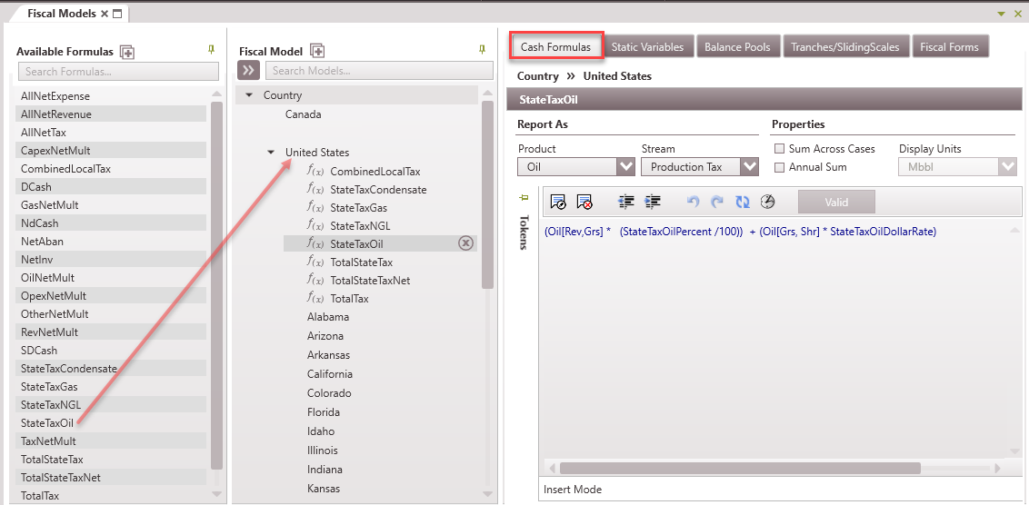 Fiscal Models - Cash Formula