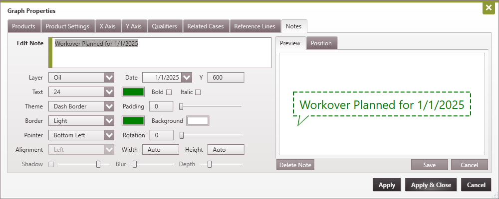 Graph - Add or Edit Graph Notes
