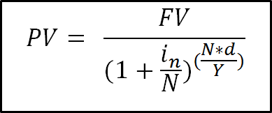 Descrete Discounting Formula combined