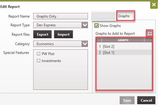 Report - Graph only report setting
