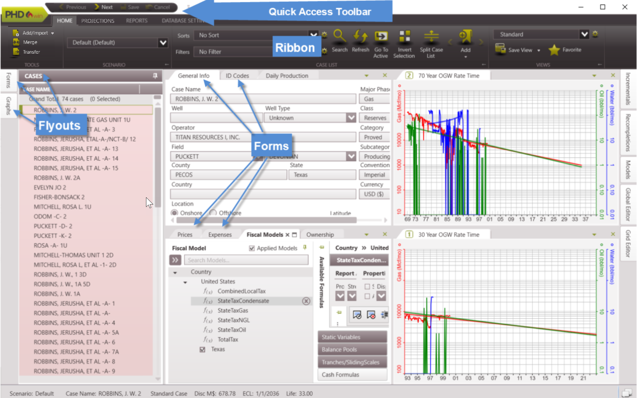 Navigating PHDwin - Items PHDwin Interface