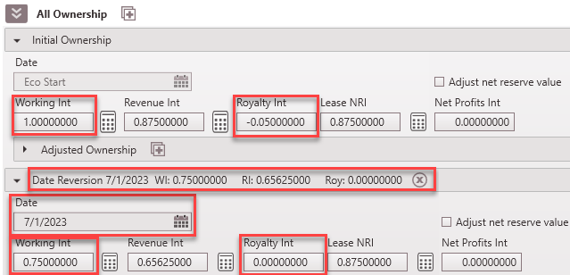 Ownership & Date Reversion Company B