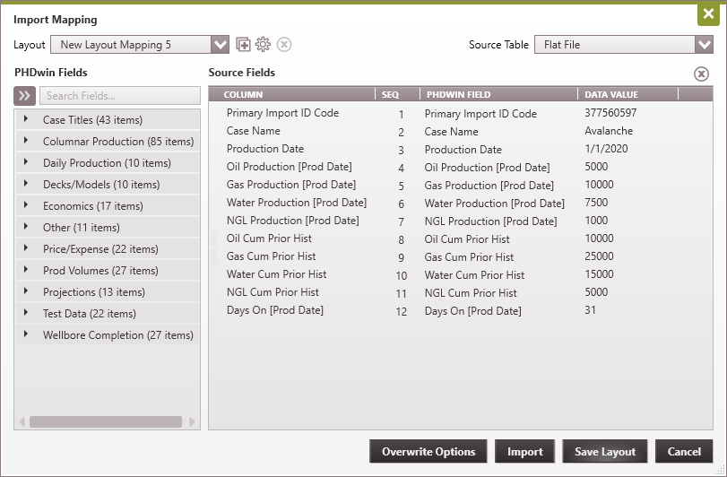 Importing - CSV import automapping layout mapped - monthly history