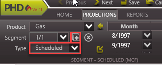 Forecast - Scheduled projection