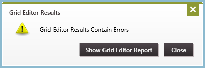 Grid Editor Error pop up