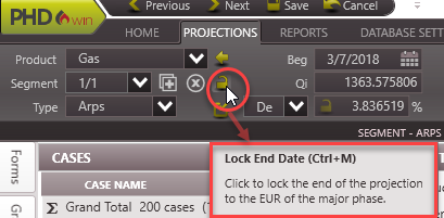 Forecast - segment lock