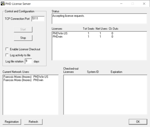 License Server manager