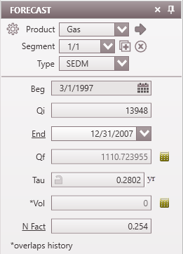 Forecast - SEDM forecast window