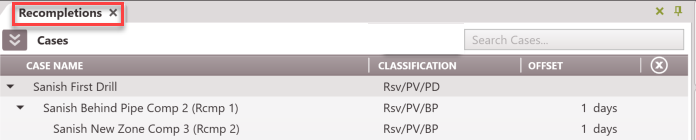 Special Case Type - Recompletion creation & Editing