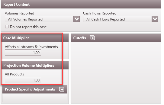 Editing Case - Eco options multiplier