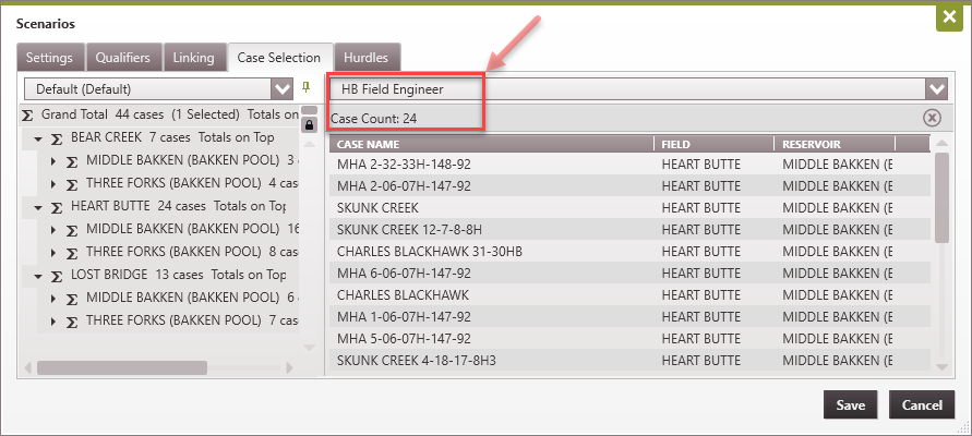 Scenario Case Selection