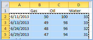 Case List production test in Excel