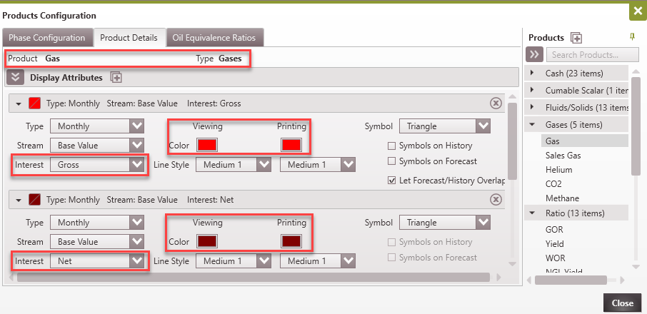 Database setting - phase configuration product detail