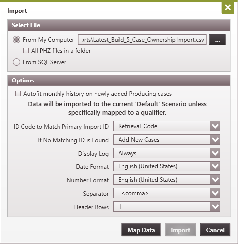 Importing - Flat file import options internationalization