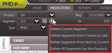 Forecast - delete segment